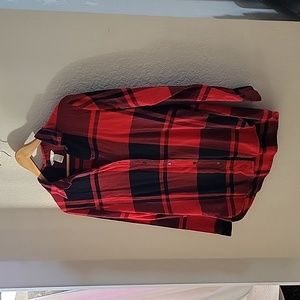 H&M red and black flannel top